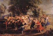 RUBENS, Pieter Pauwel Dance of the Peasants oil on canvas